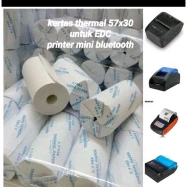 

Kertas Struk thermal Paper rol 57x30 58x30 Termal EDC Thermal Printer Mini