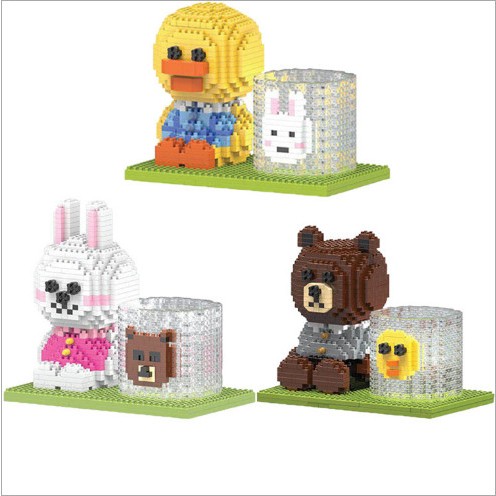 

Tempat Pena Pensil Bricks Mainan Anak Beruang Bebek Lucu