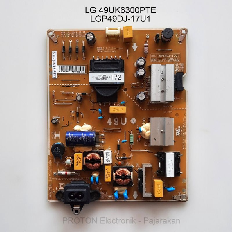 PSU LED TV LG 49UK6300 49UK6300PTE 49UK6200 49UJ6300 49UK5300 Power supply LGP49DJ-17U1 EAX67189201