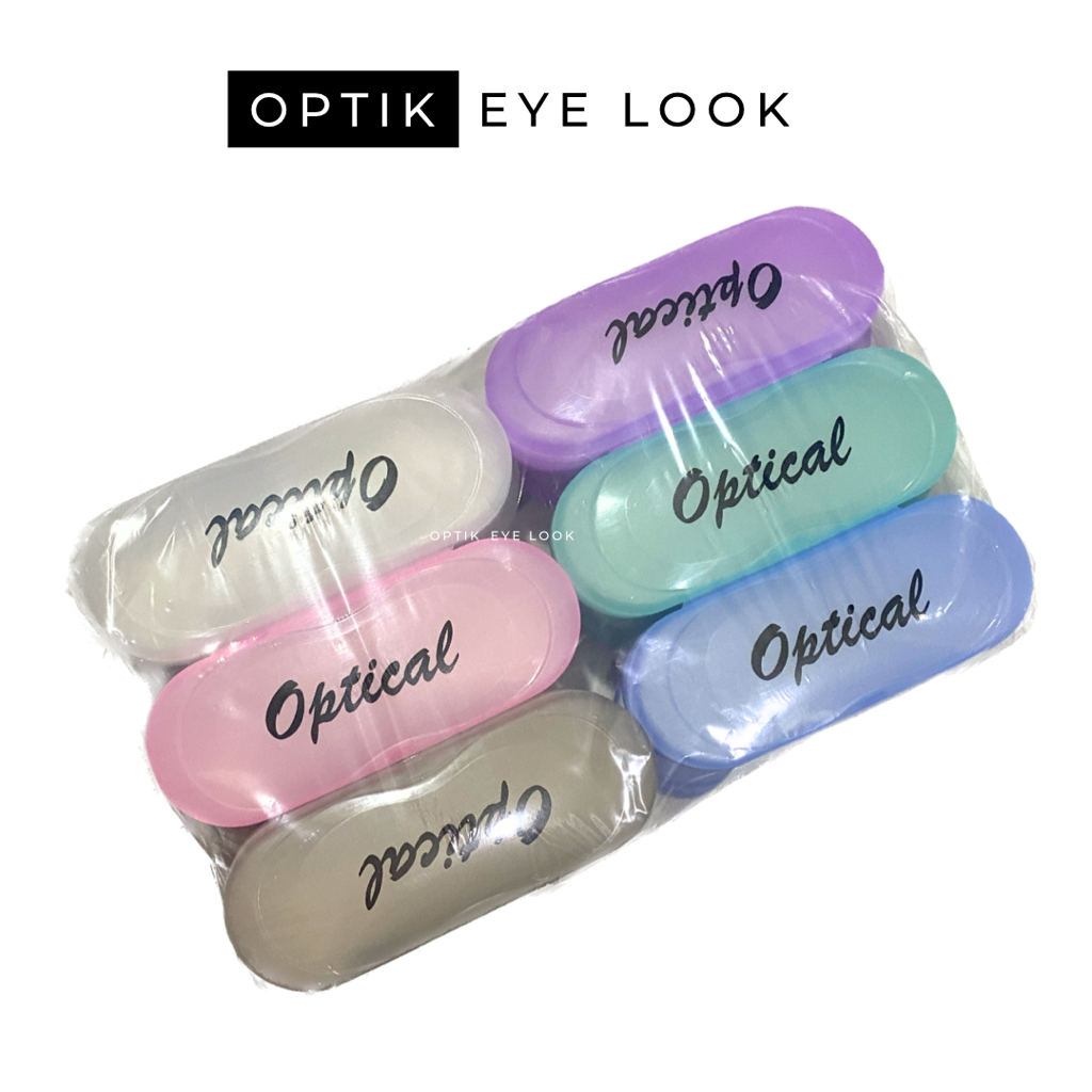 Kotak Kacamata hard case | kain cleaner | Tempat kacamata grosir frame optik eyelookoptical