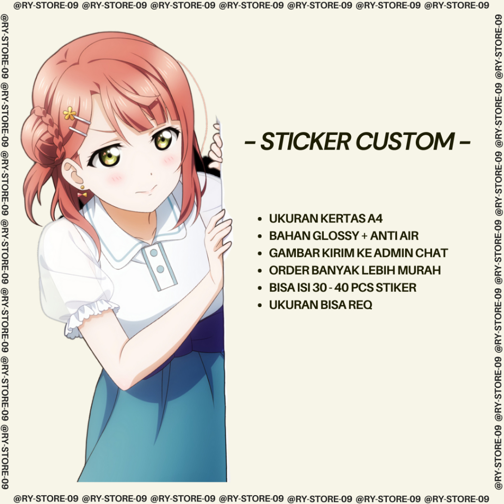 

Sticker Custom - Sticker Anime - Stiker Custom - Sticker Bebas -Setiker Anime - Sticker Custom Cutting - Sticker Besar - Sticker Foto Sediri