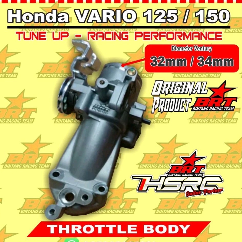 THROTTLE BODY Racing BRT VARIO 125 150 34mm TB 34 PCX CBU Built UP No SYS KTC XTR UMA TDR Kawahara