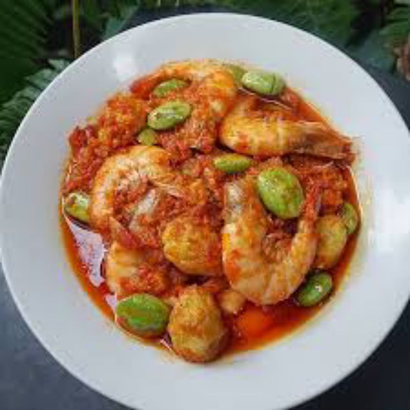 

udang balado siap saji udang sambal balado petai frozen food honemade halal