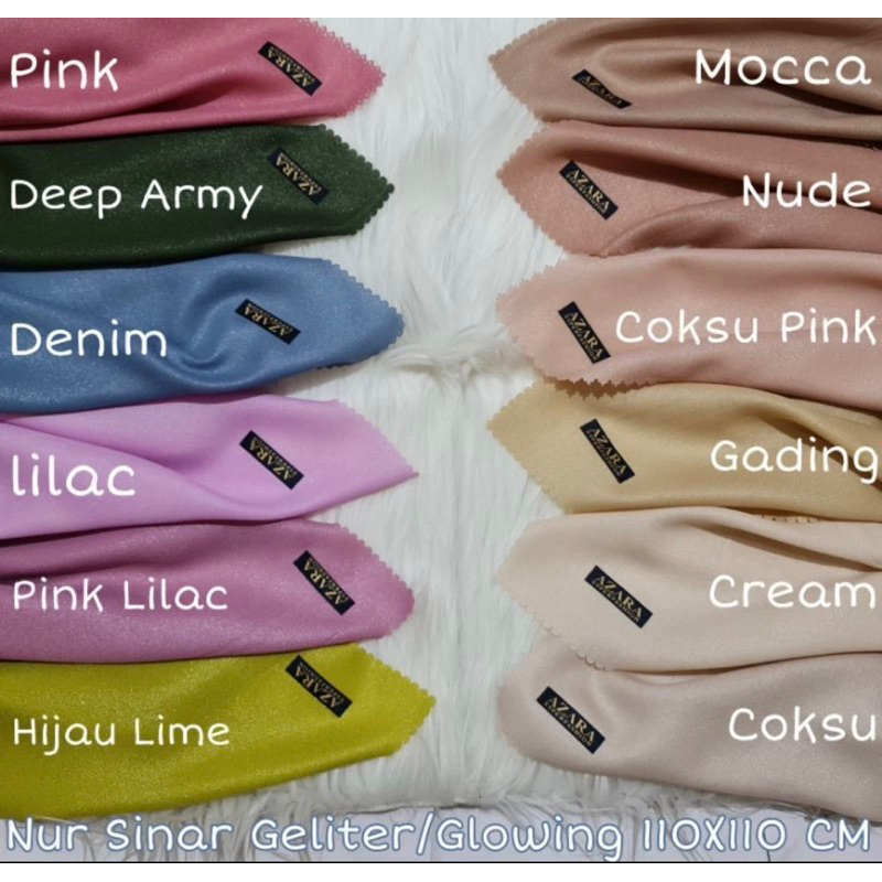 Hijab Segi Empat  Azara// Hijab Segi Empat Gliter// Hijab Segi Empat Glamour