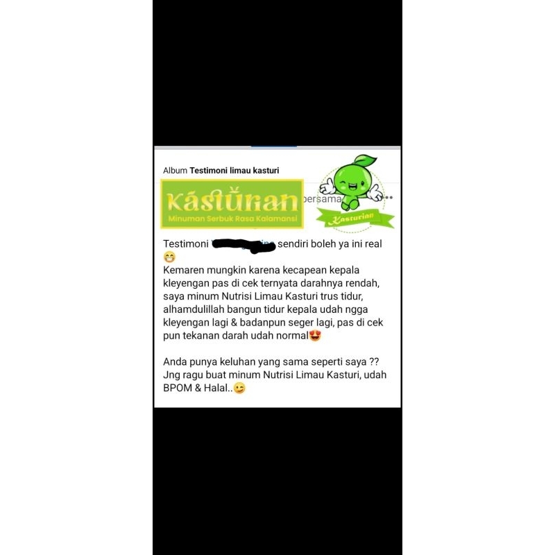 

limau kasturi 1 saset