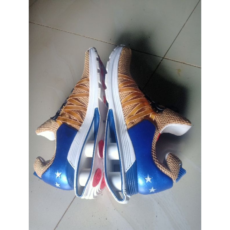 sepatu nike shox gravity metallic gold speed run