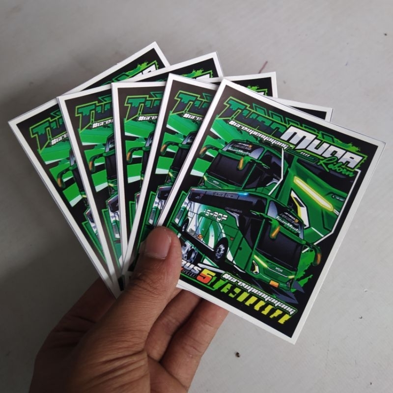 

(free sticker)STICKER BUS TUAN MUDA REBORN JB5 HOLOGRAM 5 PCS