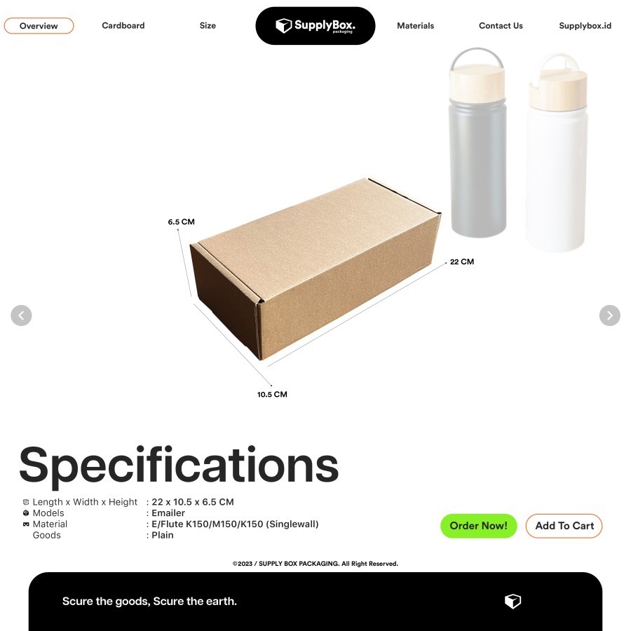 

KARDUS BOX PACKAGING 22 x 10.5 x 6.5 CM | Kardus | Cardboard | Dus Box