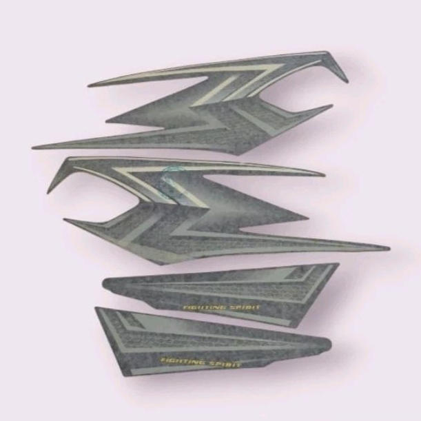 Striping Sticker Polet Lis Tangki Set Bok Aki Yamaha Rx King 2003 2004 Hitam Original