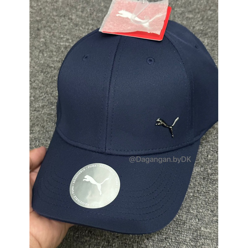 Topi Puma Metal Logo Original 100% Biru Navy