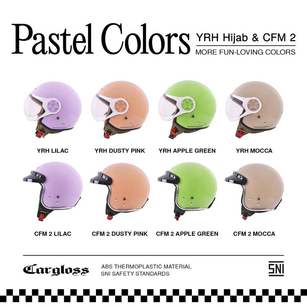 Helm Cargloss Hijab YRH Half Face new HIJAB HELMET