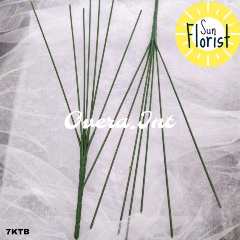 [LUSINAN] Kawat Tangkai Bunga Cabang 7 Tangkai Kawat Plastik - Dekorasi