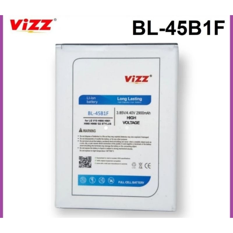 VIZZ Baterai Double Power LG V10 / G2 Stylus  BL-45B1F Original