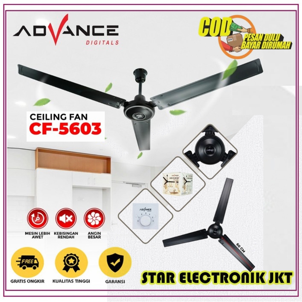 KIPAS ADVANCE BALING-BALING ATAP CEILING FAN CF-5602 ADVANCE PLAFON