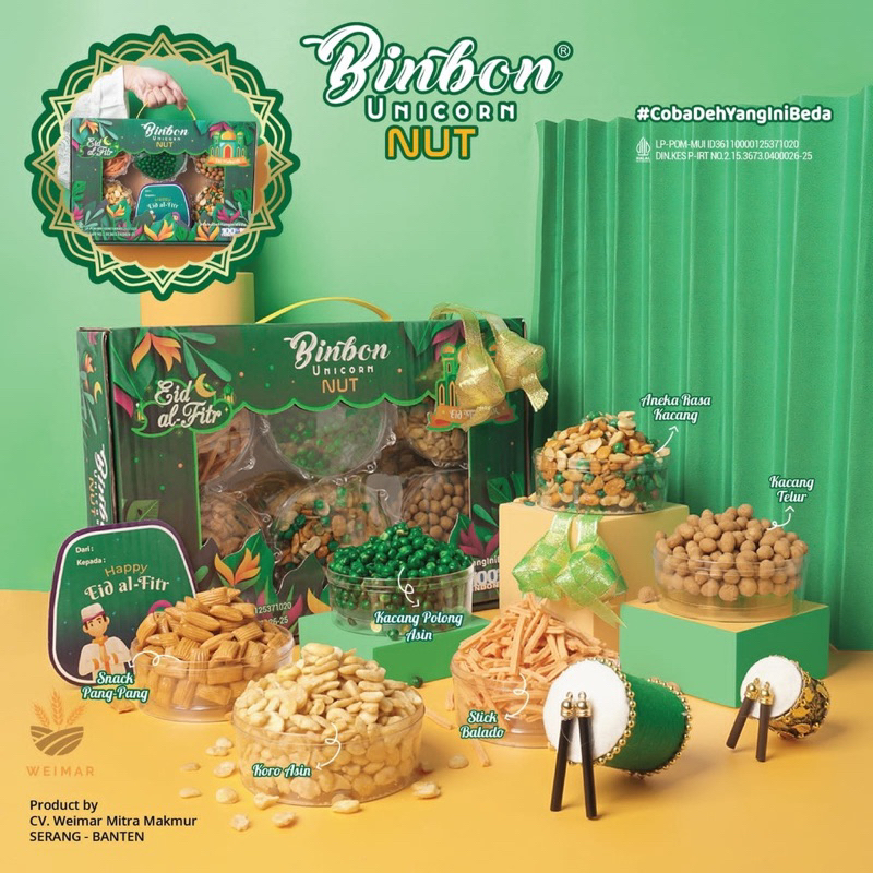 

Binbon Unicorn Nut - 6 Toples Mix Kacang Snack