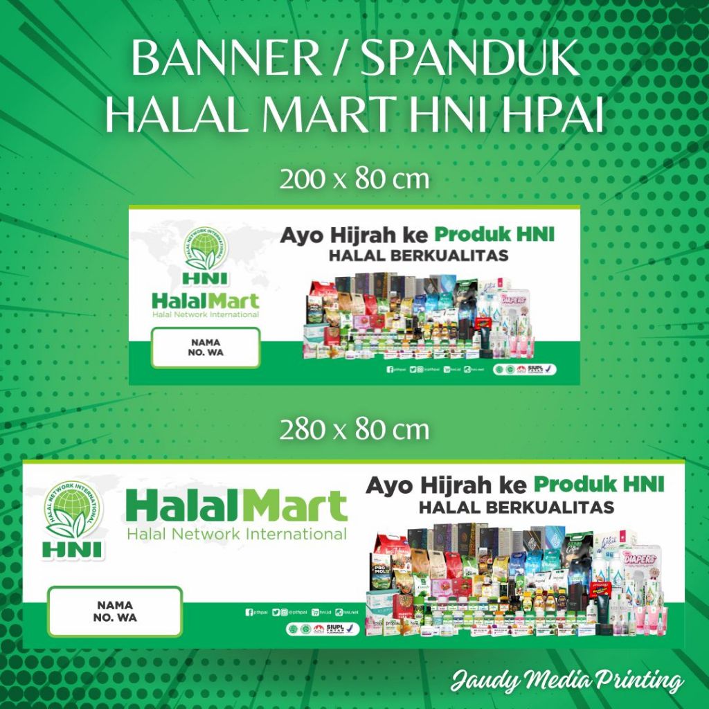 BANNER / SPANDUK HALAL MART HNI HPAI