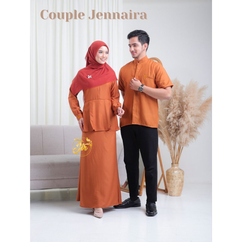 Batik Couple - Baju Couple Pasangan Dress Hem Dewasa - Baju Kondangan