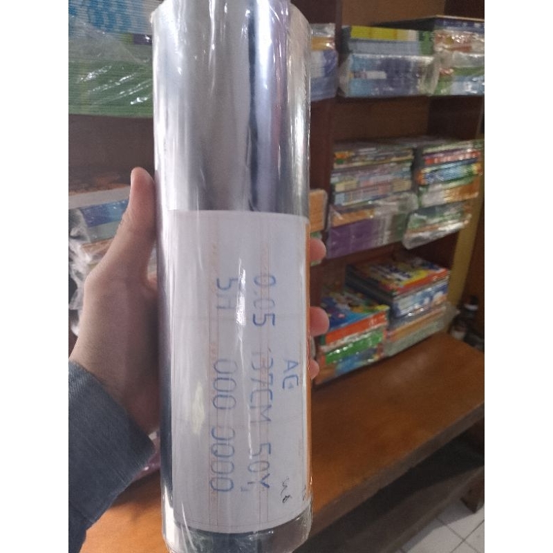 

plastik sampul buku gulungan 0.05 1 roll ukuran 25 kecil novel