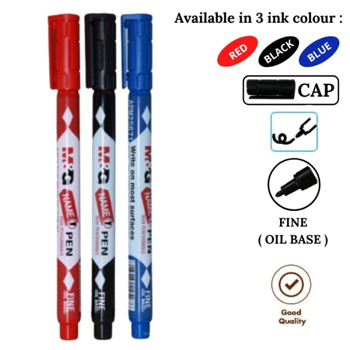 

M&G SPIDOL PEN PERMANEN MARKER M&G BIRU WATERPROOF APM25671