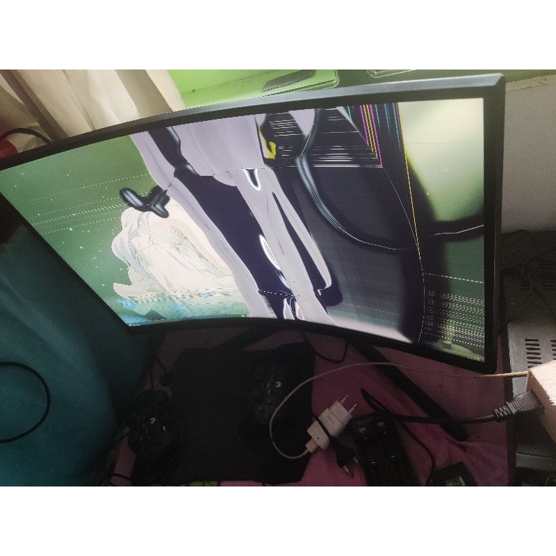 Monitor Samsung Odessey G5 27inc curved 165hz 2K Second (Minus) lcd pecah