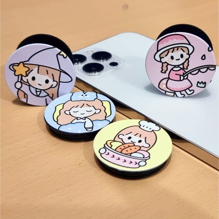 Pop soket  socket  hp karakter Pop socket hp kartun unik