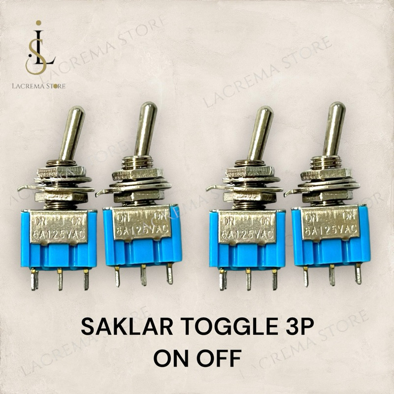 SAKLAR TOGGLE  3PIN - SKAKEL 3PIN - 3 KAKI KECIL ON - OFF