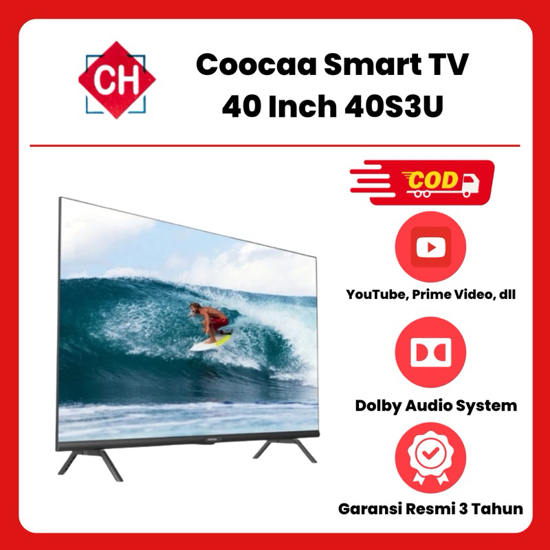 CooCaa Smart TV 40S3U Digital 40 Inch LED Full HD Garansi Resmi