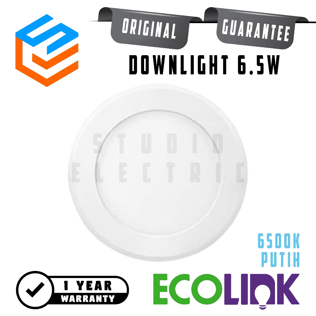 Lampu Downlight LED Ecolink 6.5 Watt EDN200B - Putih