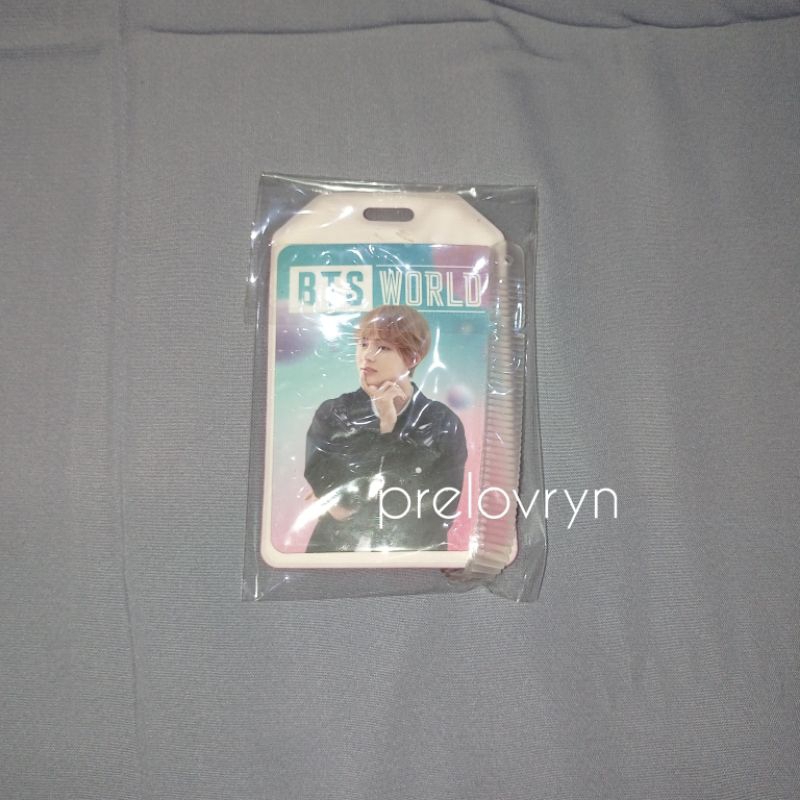 ready ina - bts world limited edition taehyung name tag photocard