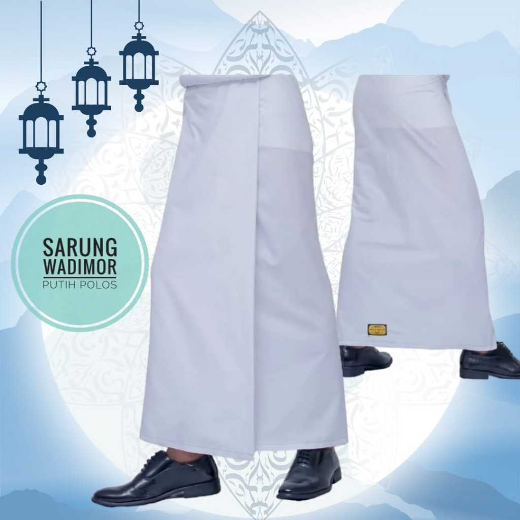 Sarung Wadimor Putih Polos / Sarung Wadimor Dewasa Premium Murah