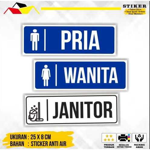 

Stiker Penunjuk Toilet / Stiker Penunjuk WC / Stiker Toilet