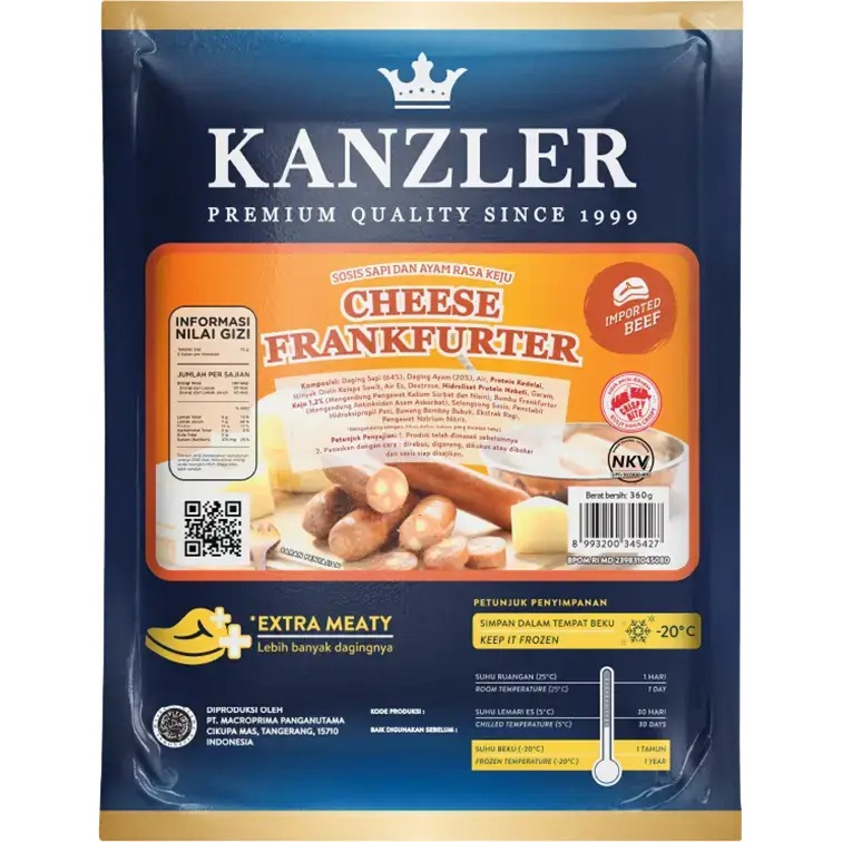

KANZLER Cheese Frankfurter Sosis 360gr 360 gram