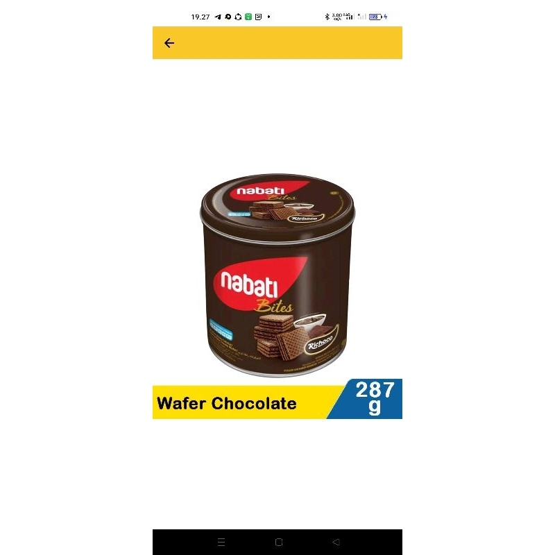 

Nabati cokelat wafer richoco 278g
