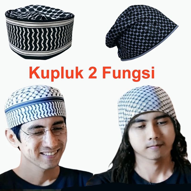 Peci Mesir kopiah kupluk lipat peci lipat 2 fungsi