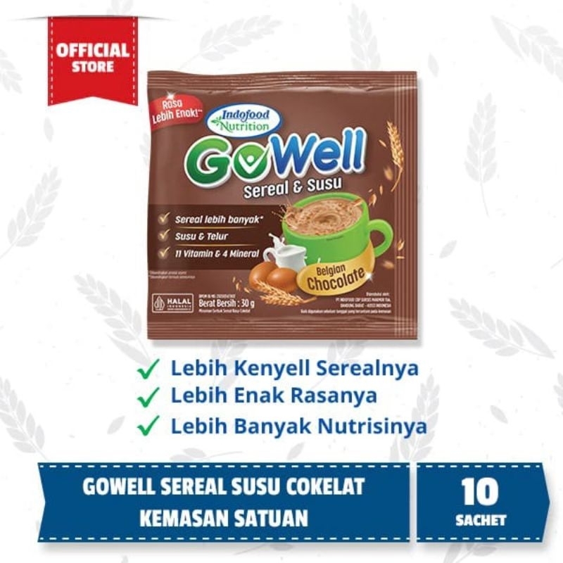 

GoWell Sereal & Susu 10pcs (Beli 2 renceng 20pcs FREE BOX Random)