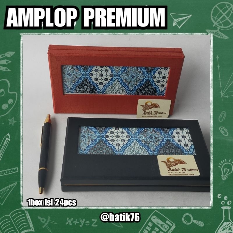 

1BOX AMPLOP ULANG TAHUN AMPLOP LEBARAN AMPLOP IMLEK AMPLOP HADIAH AMPLOP PREMIUM BATIK 76 MOTIF SIDOLUHUR BIRU