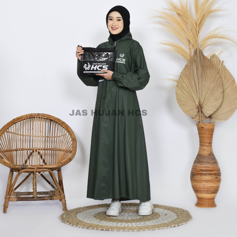 HCS GAMIS JAS HUJAN, RAINCOAT Wanita Terbaik By HCS Anti Rembes Mocca-6