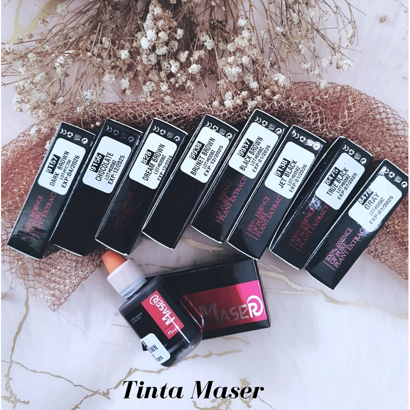 MASER Tinta Sulam Alis Eyeliner Bibir Herbal Biomaser Warna Cepat Masuk dan Tidak Turun Banyak