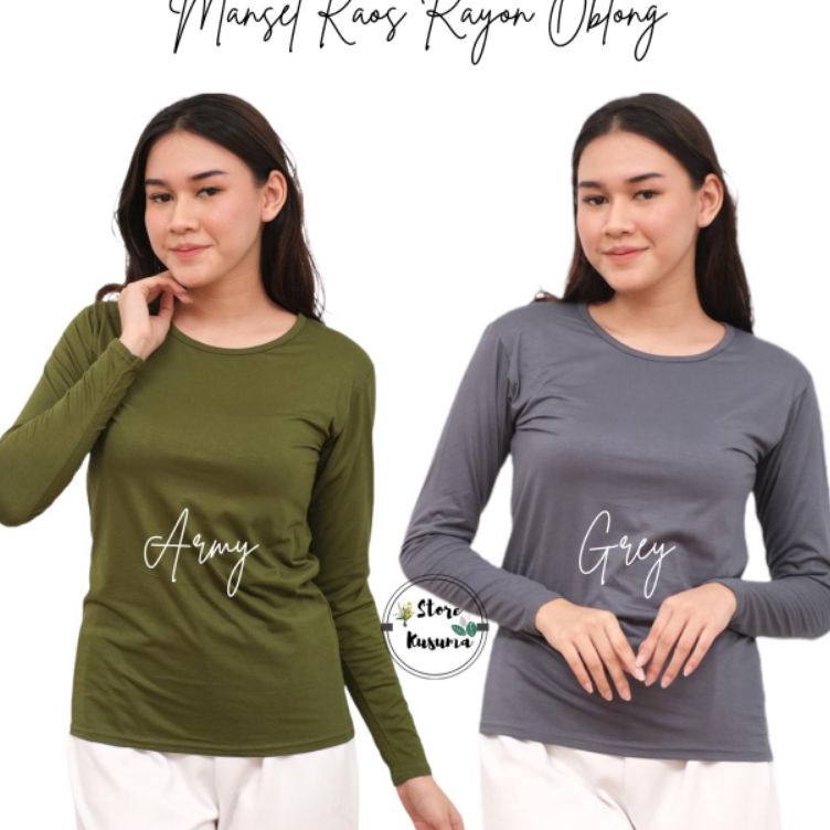 Borong Sekarang  Manset Kaos Oblong Rayon size M LD 69cm