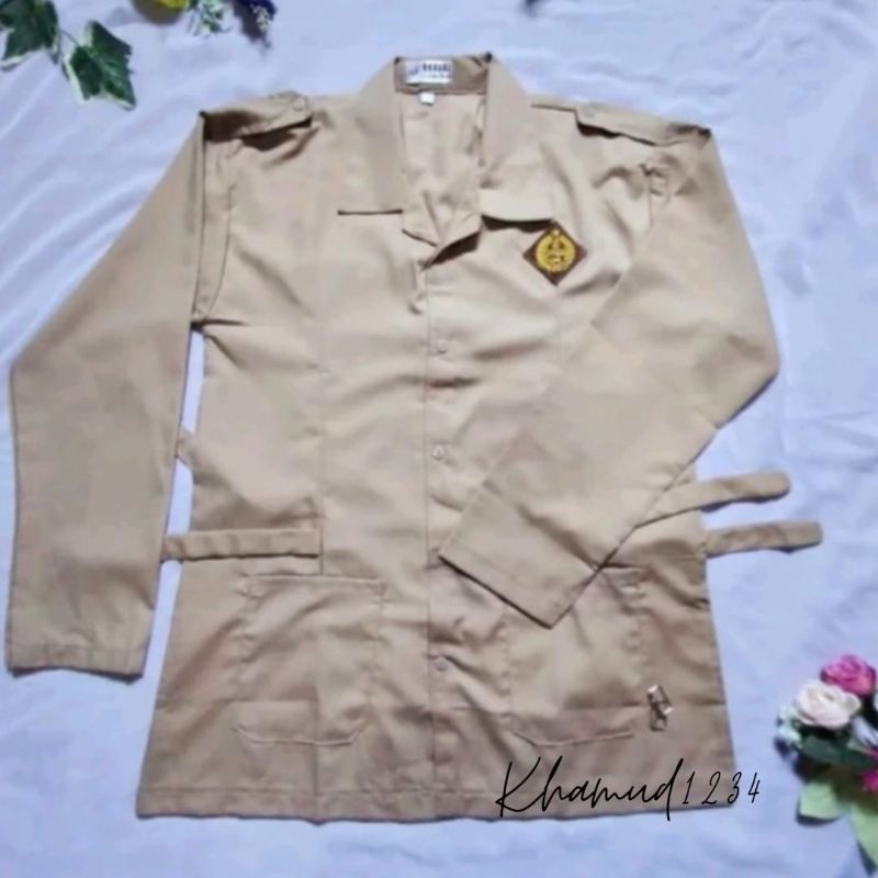 baju Pramuka panjang prempuan kantong bawah /seragam sekolah kemeja Pramuka SMA,MTS dan SMK/baju Pra