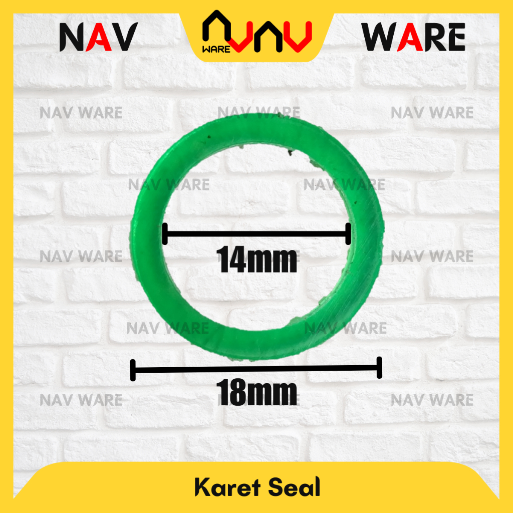 Karet Seal untuk Nepel Drat Dalam 18mm / Nipple Drat Luar 14mm