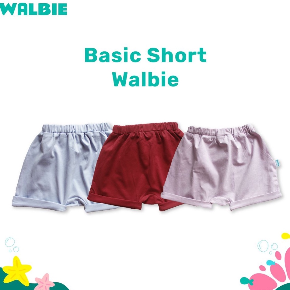 Super Keren  Unisex Basic Short Walbie 8 BISA TUKAR SIZE Celana Pendek Bayi Anak stretch Polos   4 T