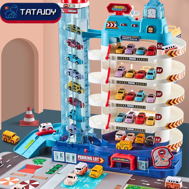 CZ TATAJOY Mainan Parking Lot mainan parkir mobil mainan mobil murah Parkir Mobil Dengan Lift Simula
