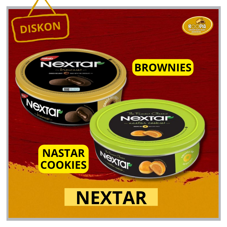 

NABATI NEXTAR BROWNIES - NASTAR COOKIES KALENG / KUE BISKUIT WAFER LEBARAN 171 gram