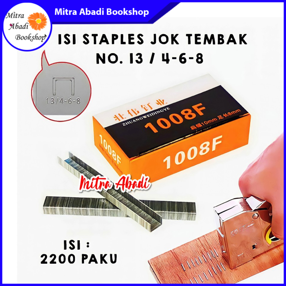 

REFILL ISI ULANG METAL STREPLES / STAPLES GUN TEMBAK NO. 13 / 4-6-8
