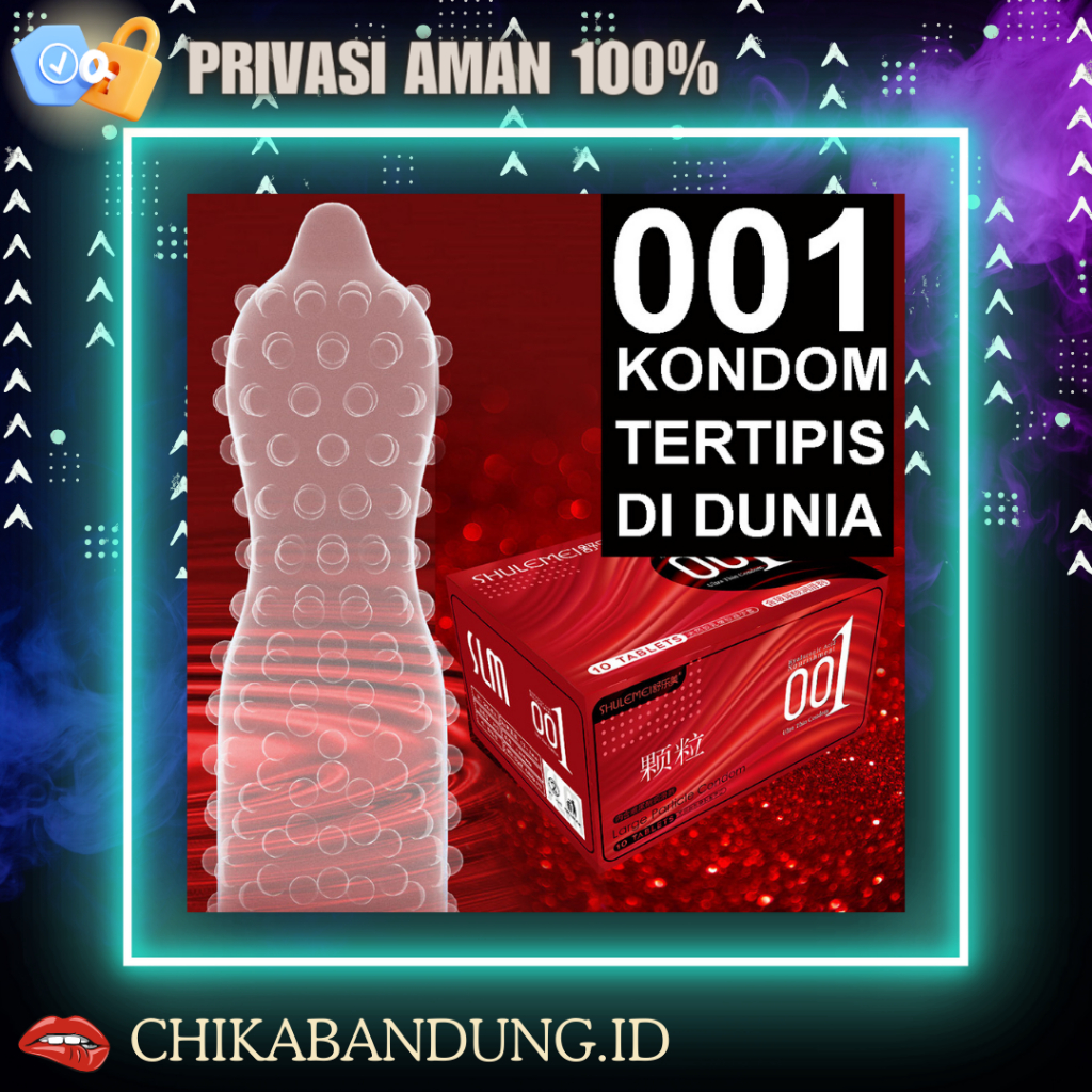 Kondom 001 - Bergerigi Berduri Tertipis Kualitas Premium - Privasi Aman