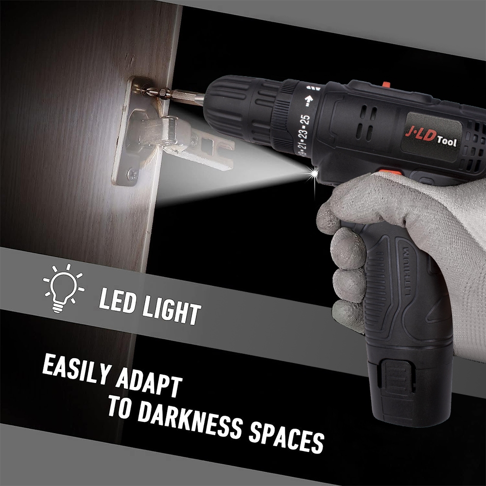 Jld 12Vf Mesin Bor Baterai Murah Berkualitas Bor Cas Jld Bor Case 2 Batre Fullset Portable 25+1