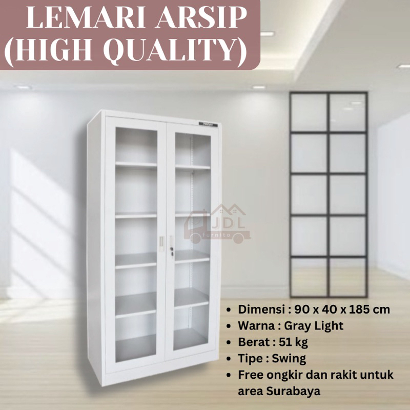 Lemari Arsip Besi merk Topas - Light Grey