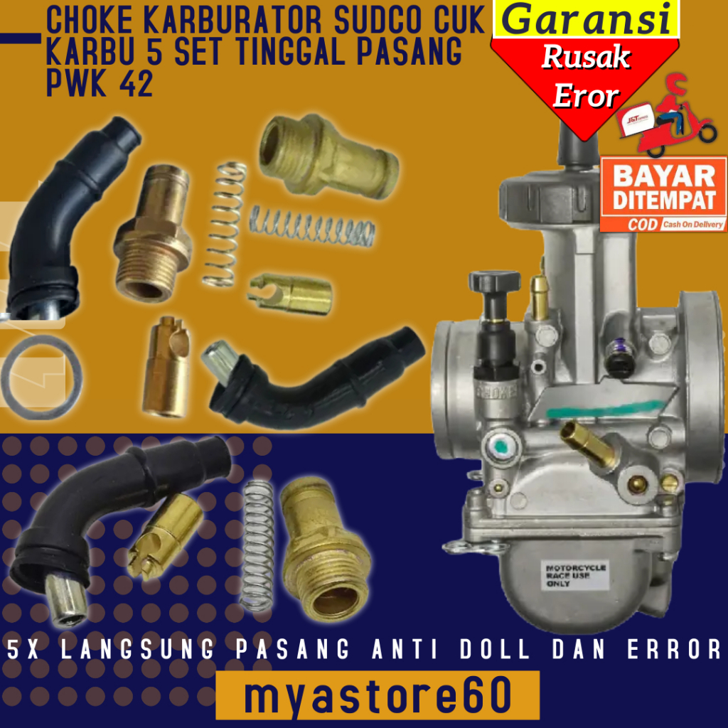 Cuk Choke Karburator Karbu PWK Sudco Tipe Ukuran Pwk42 Pwk 42 Choke Karbu 5 Set Siap Pasang Anti Err