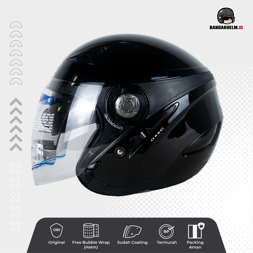 Helm Half Face MDS Zarra Solid Original Double Visor